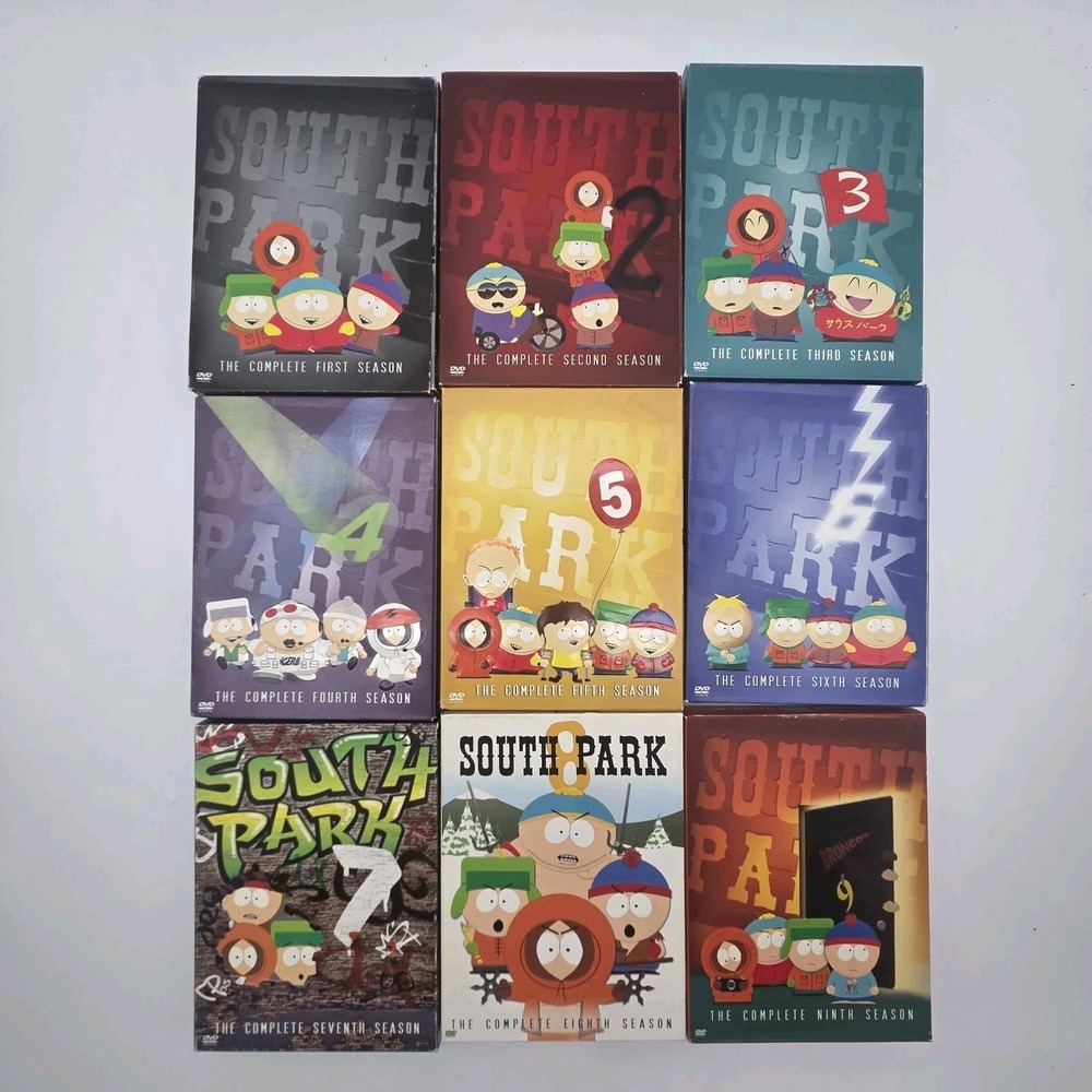 South Park DVD Seasons 1-9 Complete Box Set Lot Comedy Central TV Series